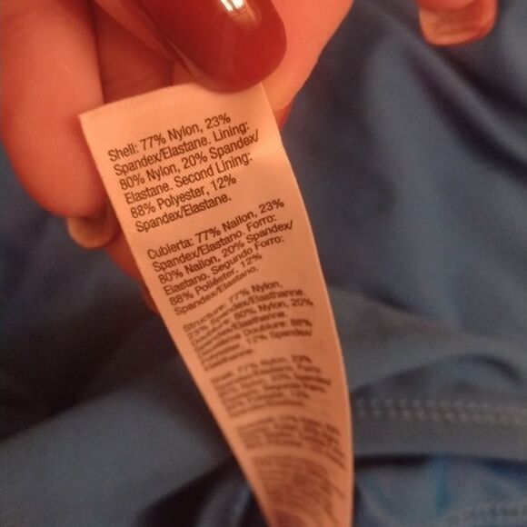 NWT Spanx Shaping Swimsuit One-piece Bayside Blue Halter 12 - Picture 7 of 16